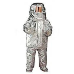 ALUMINISED SUIT EN CERTIFIED COMPLETE SET OF COAT/PANT/HOOD/GLOVES/BOOT 4 LAYER