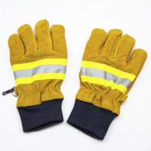 FIRE GLOVES 16” SILVER AND YELLOW