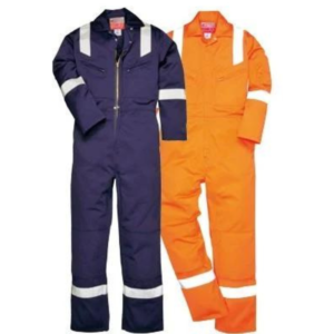 FIRE FR COVERALL CHEMICALLY TREATED (ORANGE /BLUE)